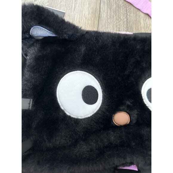 Sanrio Chococat Black Fuzzy Messenger Bag NWT - Picture 7 of 13
